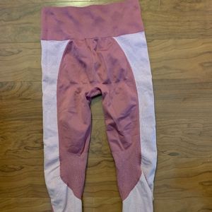 Fabletics pink seamless high waisted leggings